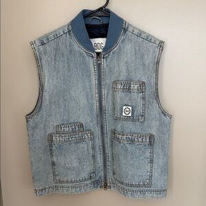 BDG Light Blue Denim Vest